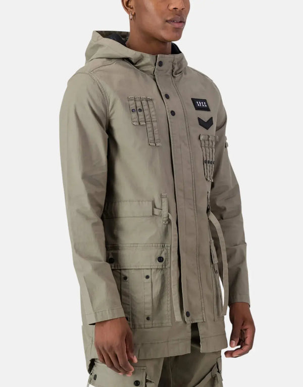 SPCC Richter Men's Cotton Stretch Urban Explorer Jacket with Hood and Pockets