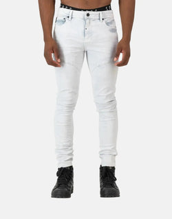 SPCC Solaris Super Skinny Jeans: Acid Wash, Stretch Denim, Unique Details