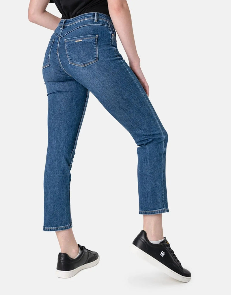 Sissy Boy Axel Women's Straight Leg Jeans: Classic Blue Denim Comfort