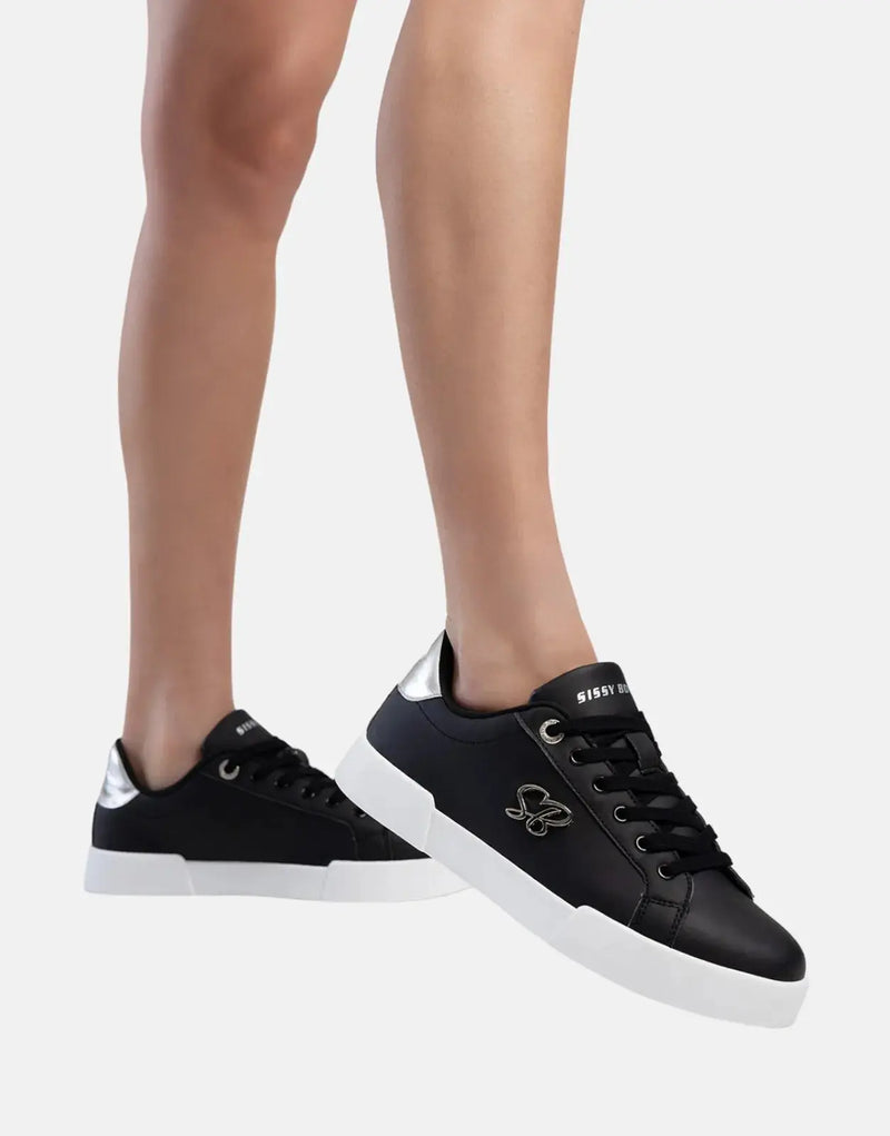 Sissy Boy Women's Basic SB Black Sneakers: Stylish, Comfortable, Everyday Footwear