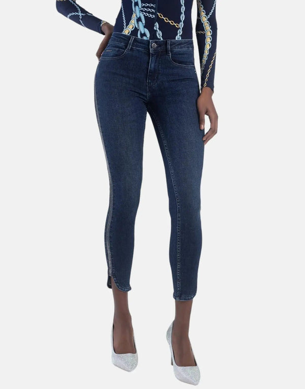 Sissy Boy Jon Jon Low Waist Skinny Jeans: Dark Vintage Blue Denim