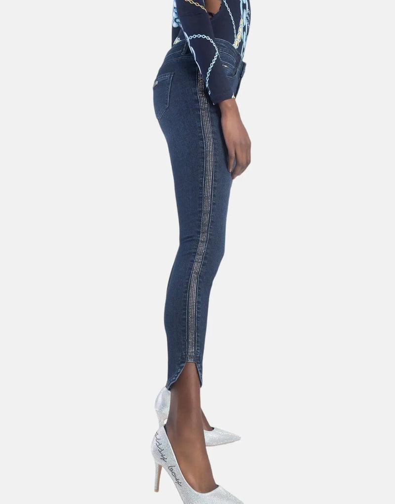 Sissy Boy Jon Jon Low Waist Skinny Jeans: Dark Vintage Blue Denim