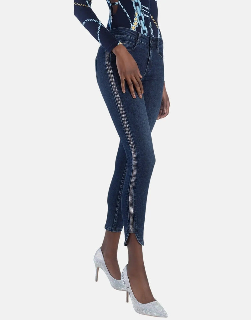 Sissy Boy Jon Jon Low Waist Skinny Jeans: Dark Vintage Blue Denim