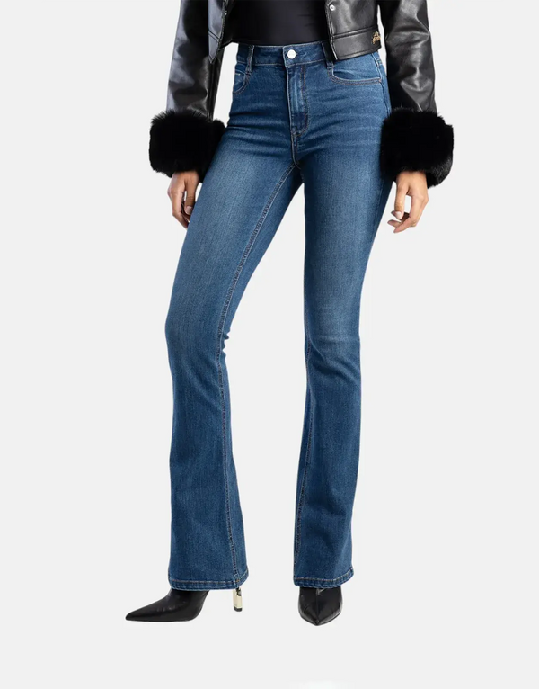 Sissy Boy Women's Mid-Waist Bootleg Jeans: Comfortable, Durable, and Stylish Denim