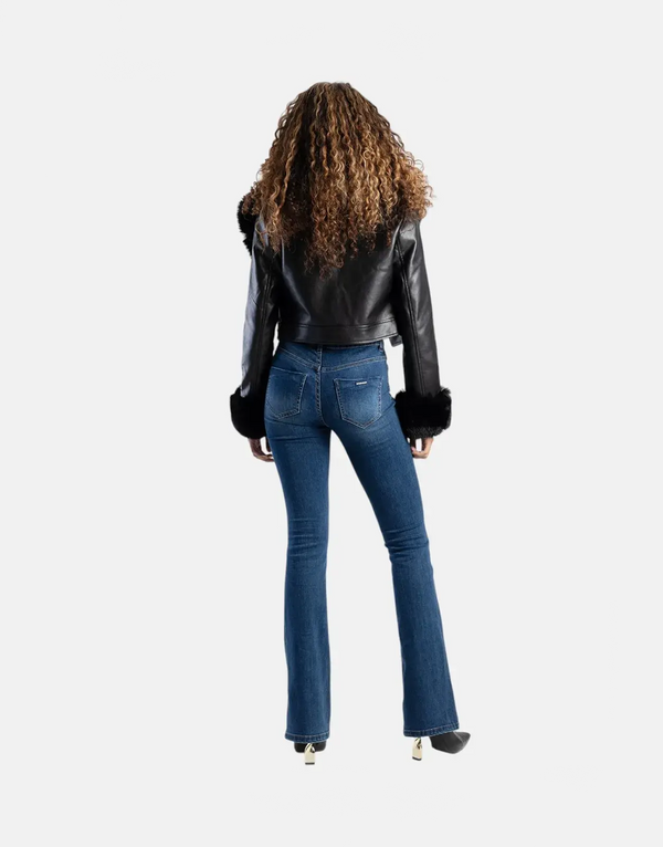 Sissy Boy Women's Mid-Waist Bootleg Jeans: Comfortable, Durable, and Stylish Denim