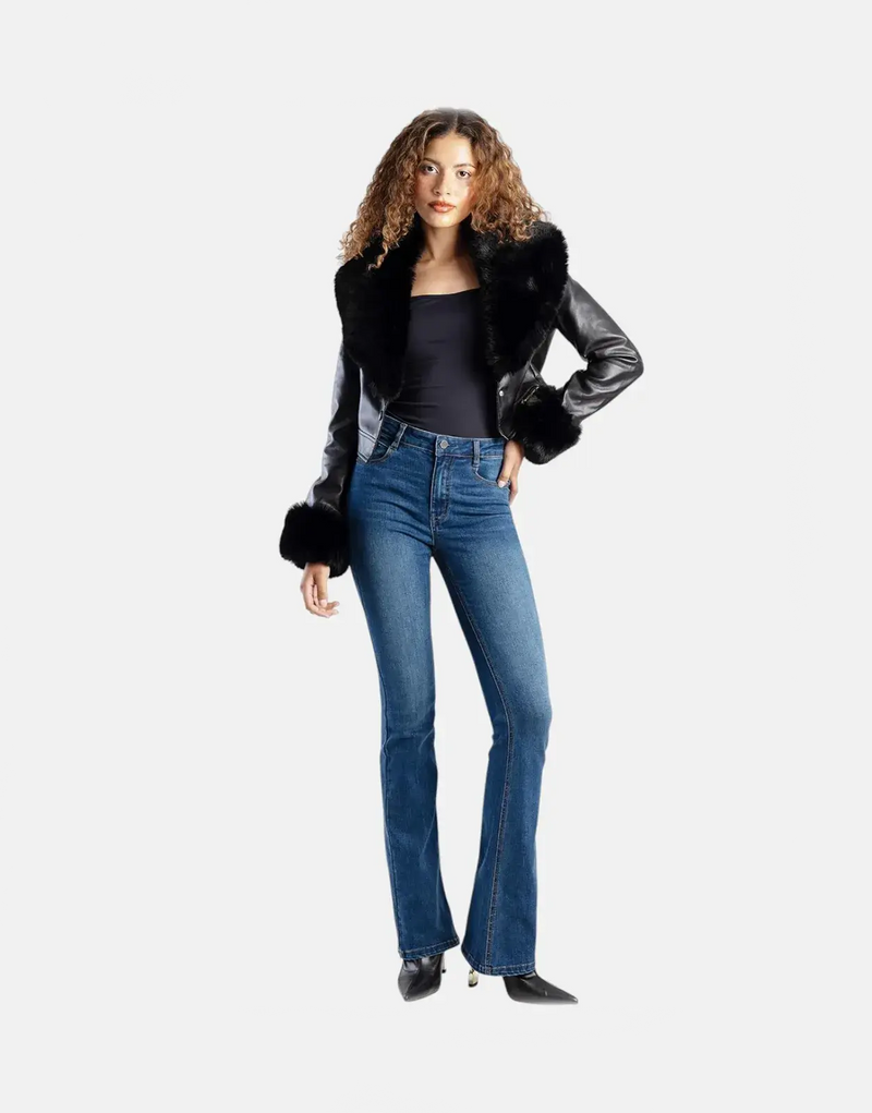 Sissy Boy Women's Mid-Waist Bootleg Jeans: Comfortable, Durable, and Stylish Denim