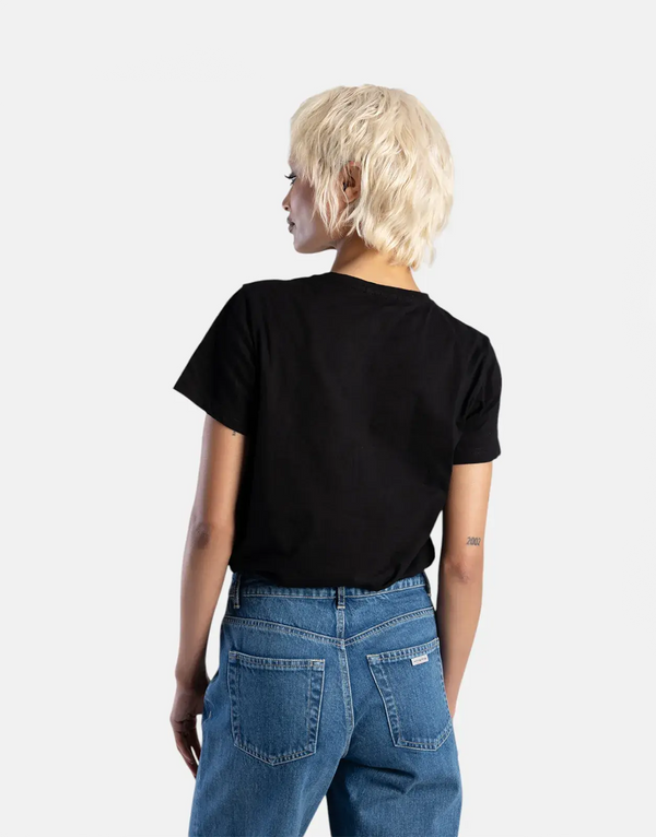Chic Sissy Boy Women's Multi-Technique Logo Tee - Stylish Black Cotton Top