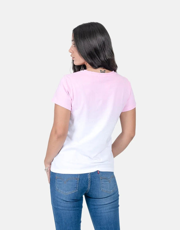 Vibrant Pink White Tie-Dye Bling T-Shirt for Women, Regular Fit, Sparkle Accents