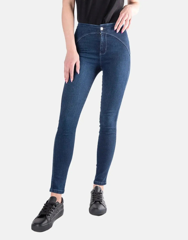 Sissy Boy Women's Ryder Low Rise Skinny Fit Buckle Back Denim Jeans