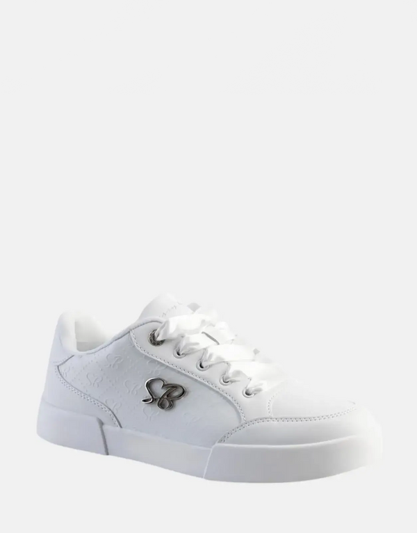Sissy Boy Women's SB White Classic Fashion Sneakers - Cushioned Comfort, Low-Top Design