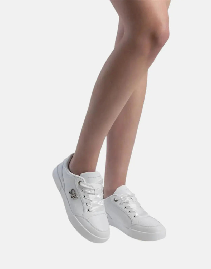 Sissy Boy Women's SB White Classic Fashion Sneakers - Cushioned Comfort, Low-Top Design