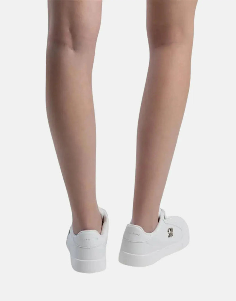 Sissy Boy Women's SB White Classic Fashion Sneakers - Cushioned Comfort, Low-Top Design