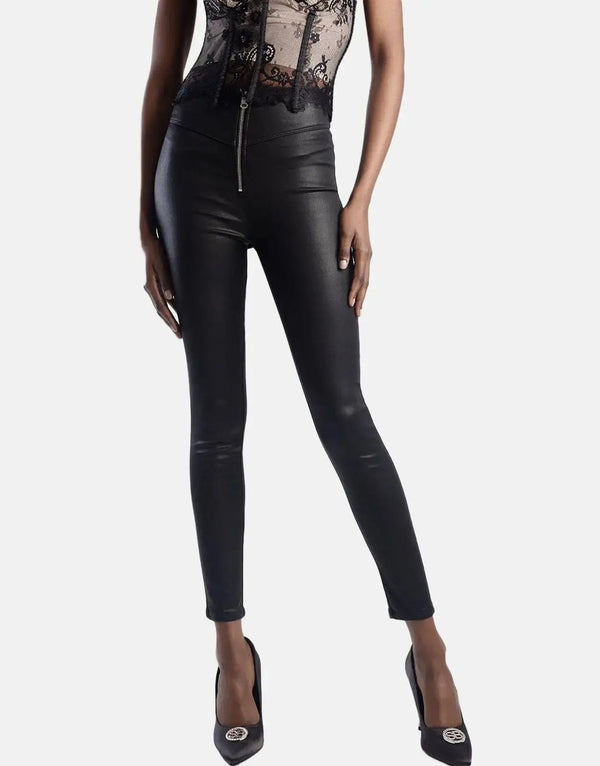Sissy Boy Shape Up High-Waisted Black Jeans with Flattering Front Zip