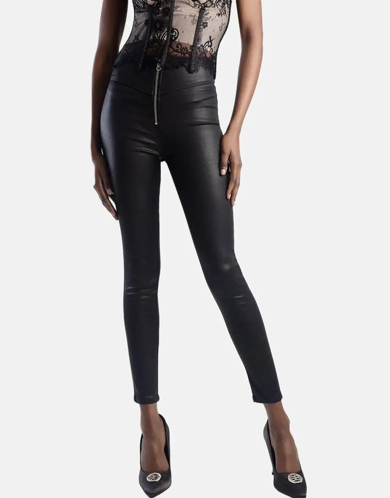 Sissy Boy Shape Up High-Waisted Black Jeans with Flattering Front Zip