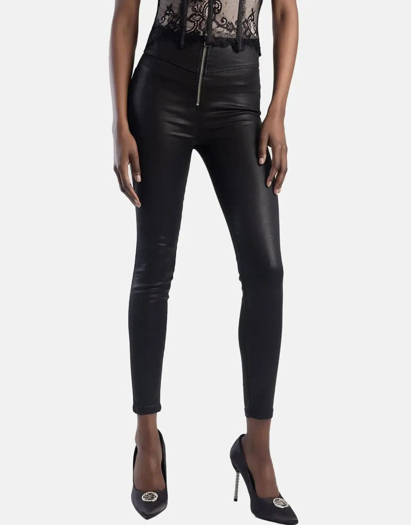 Sissy Boy Shape Up High-Waisted Black Jeans with Flattering Front Zip