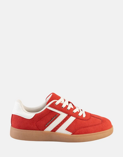 Sissy Boy Stitch Red White Gum Outsole Women's Fashion Sneakers
