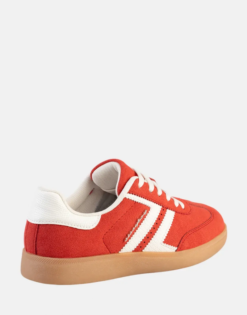 Sissy Boy Stitch Red White Gum Outsole Women's Fashion Sneakers