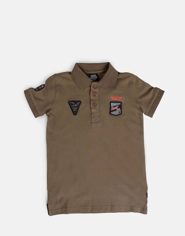 Premium Olive Pique Kids' Golfer Polo Shirt: Comfortable, Stylish, Durable Everyday Wear