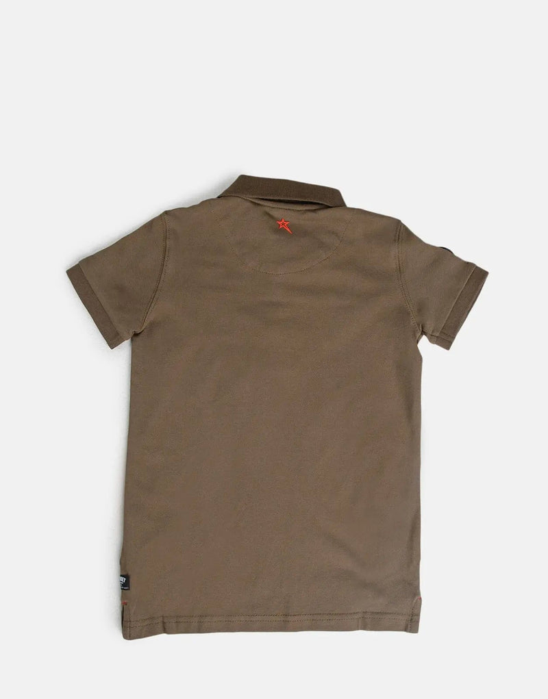 Premium Olive Pique Kids' Golfer Polo Shirt: Comfortable, Stylish, Durable Everyday Wear