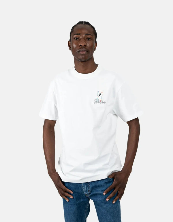 Static Energie Gruner White T-Shirt: Soft Cotton, Relaxed Fit, Essential Wardrobe Staple
