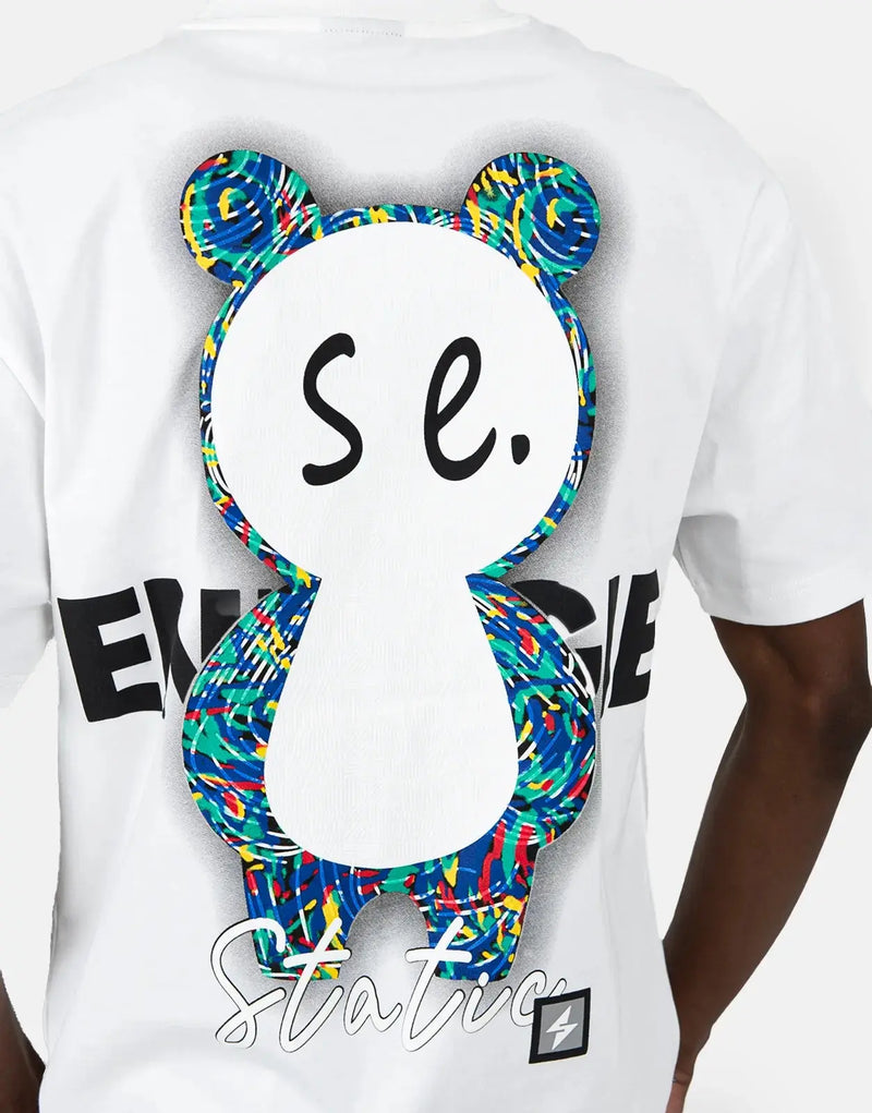 Static Energie Gruner White T-Shirt: Soft Cotton, Relaxed Fit, Essential Wardrobe Staple
