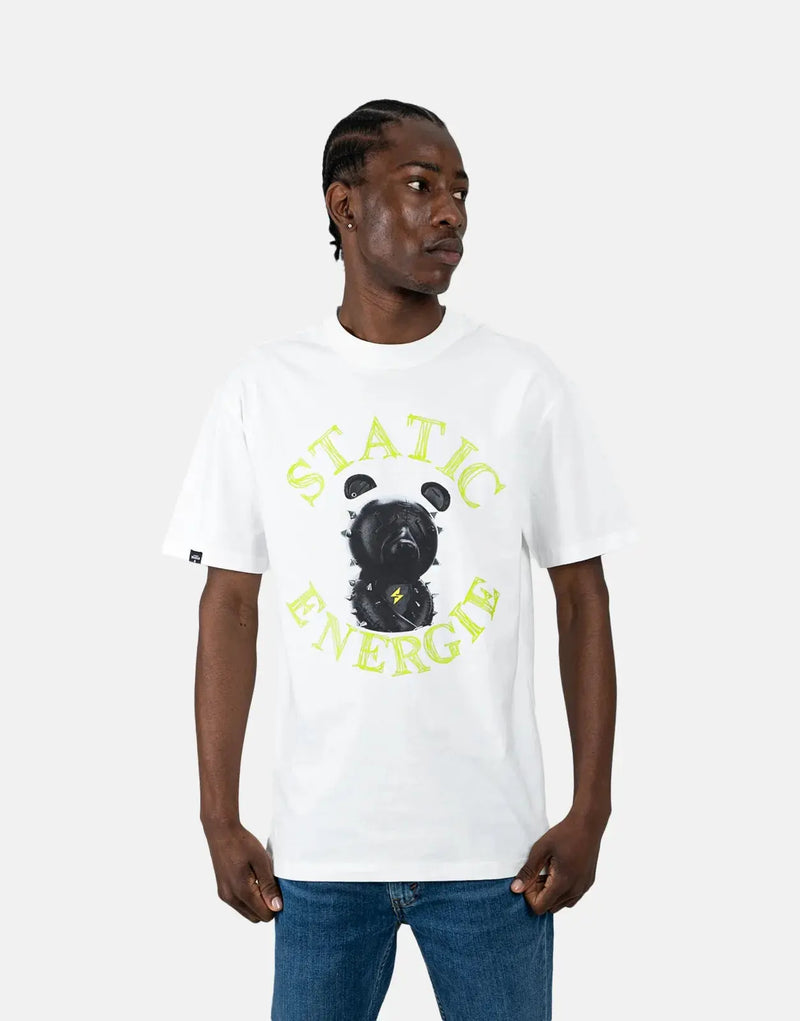 Static Energie Traunsee Crisp White Cotton T-Shirt Everyday Comfort Style