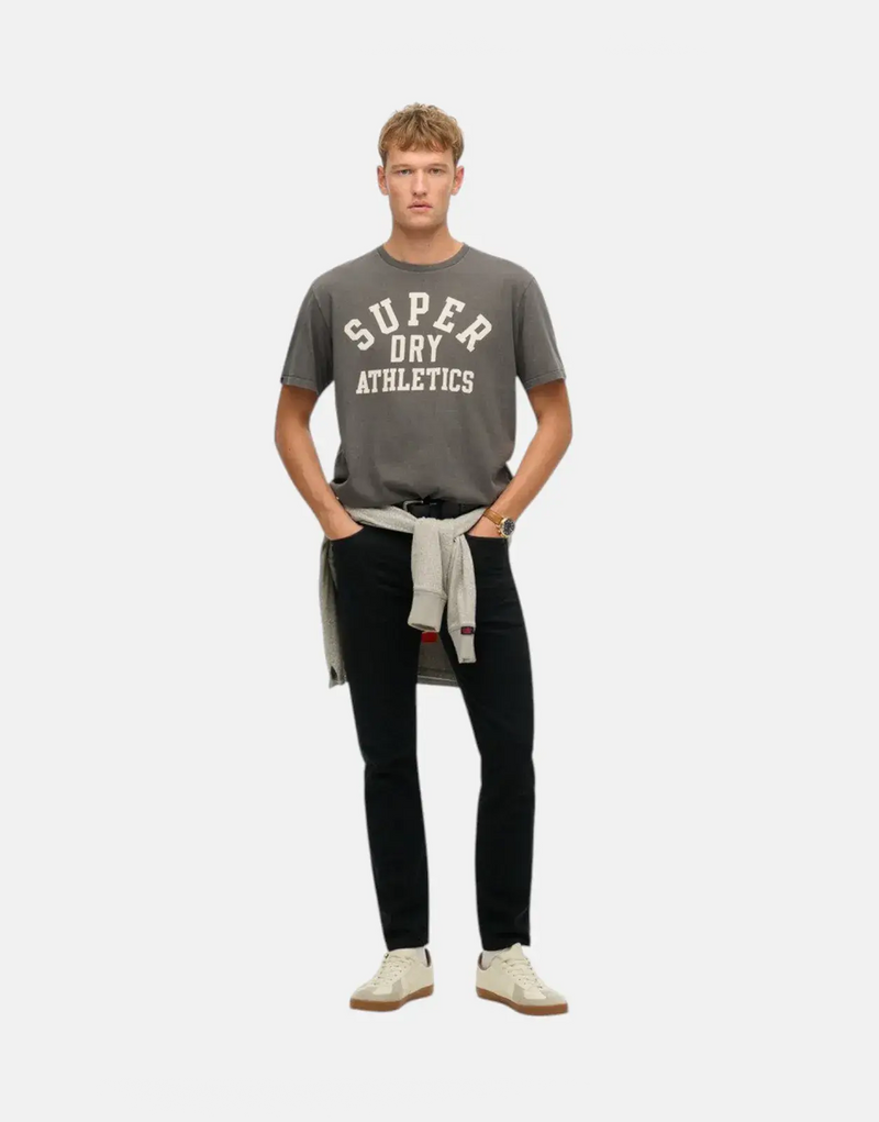 Superdry Men's Athletic Essential Loose Fit Grey Cotton T-Shirt