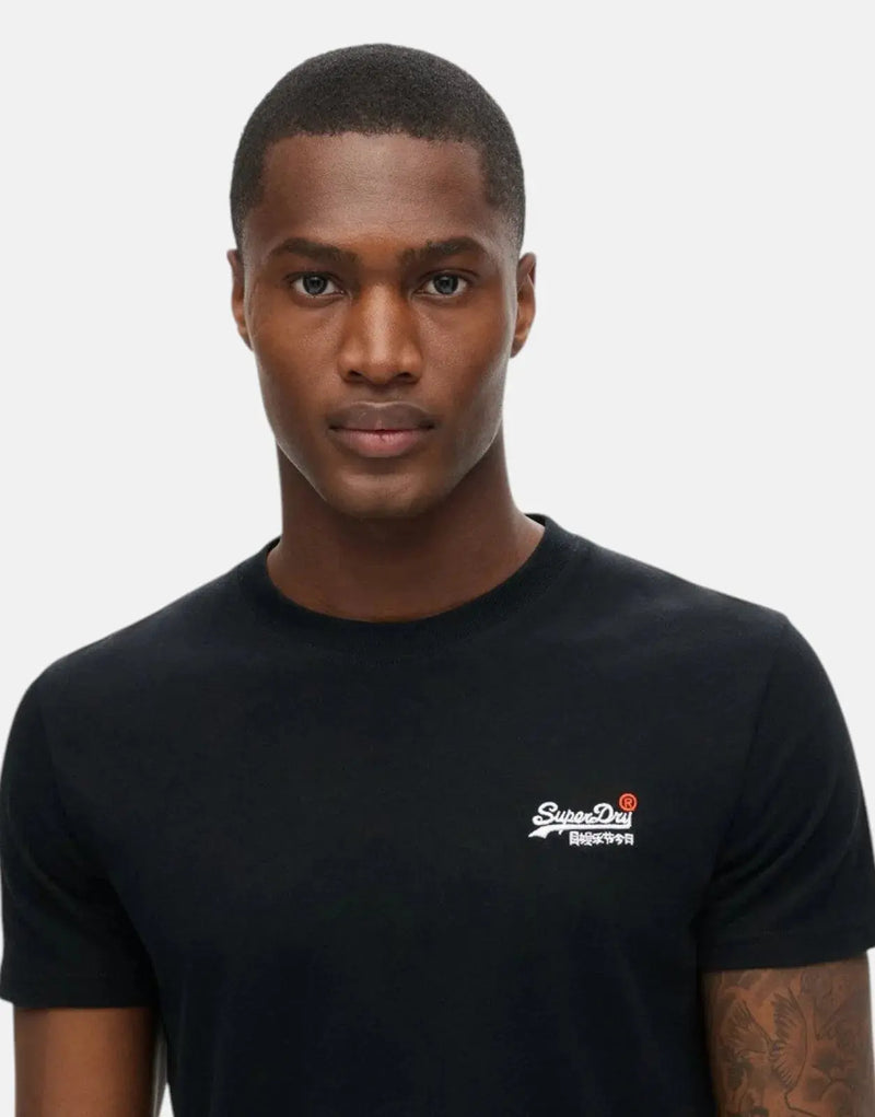 Superdry Men's Essential Contrast Embroidered Logo T-Shirt - Organic Cotton Tee