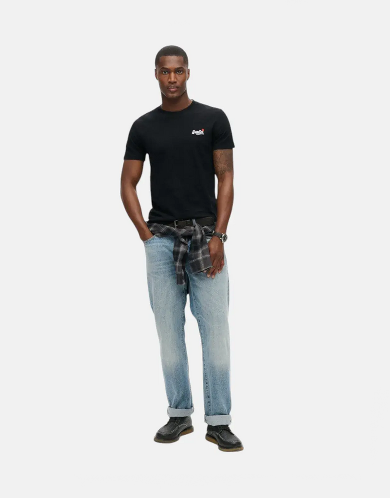 Superdry Men's Essential Contrast Embroidered Logo T-Shirt - Organic Cotton Tee