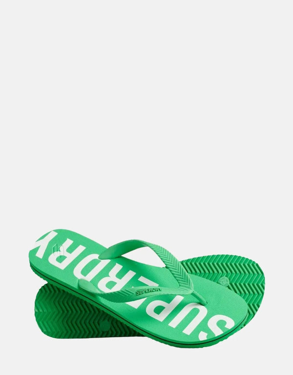 Superdry Essential Bright Green Men's Flip Flops for Summer Comfort