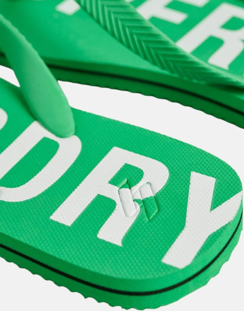 Superdry Essential Bright Green Men's Flip Flops for Summer Comfort