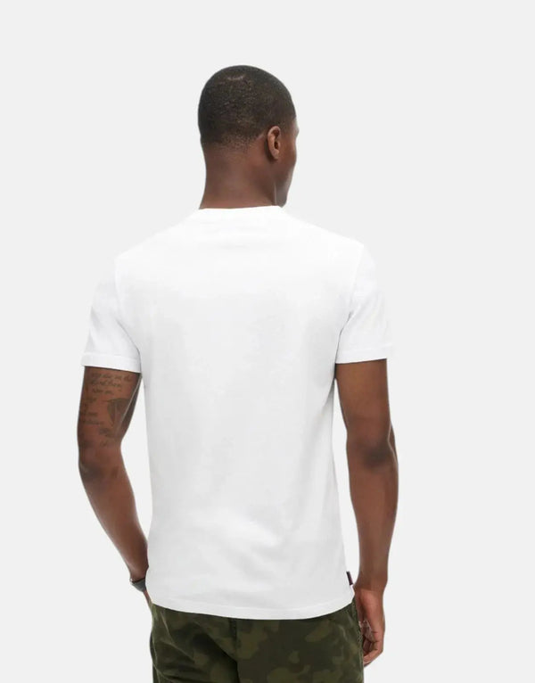 Superdry Essential Logo White T-Shirt - Soft Organic Cotton Slim Fit