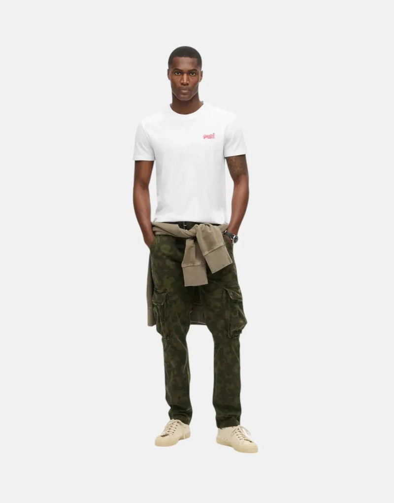 Superdry Essential Logo White T-Shirt - Soft Organic Cotton Slim Fit