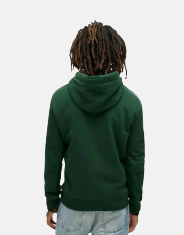 Superdry Essential Logo Green Hoodie: Comfortable Embroidered Design for Everyday Style