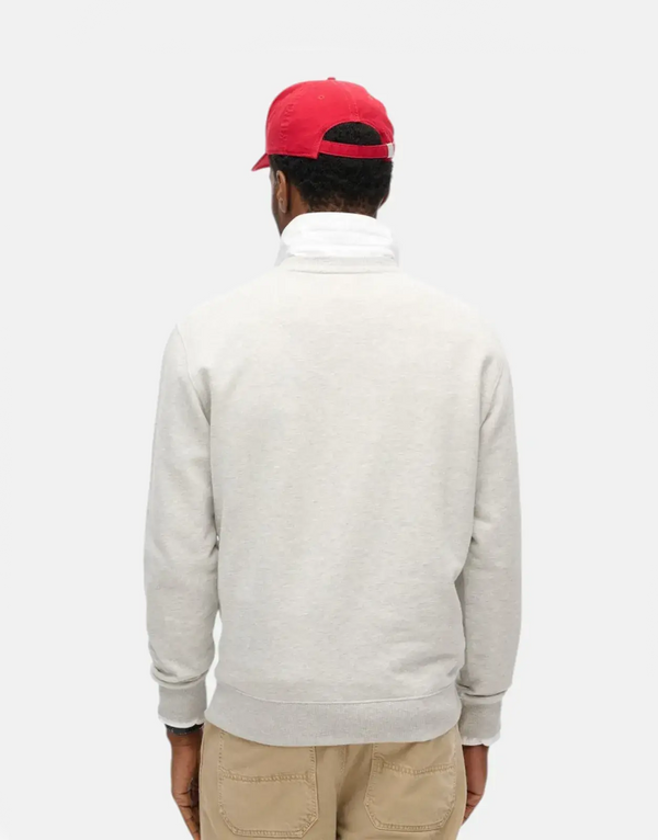 Superdry Essential Logo Glacier Grey Marl Crew Neck Sweatshirt for Men