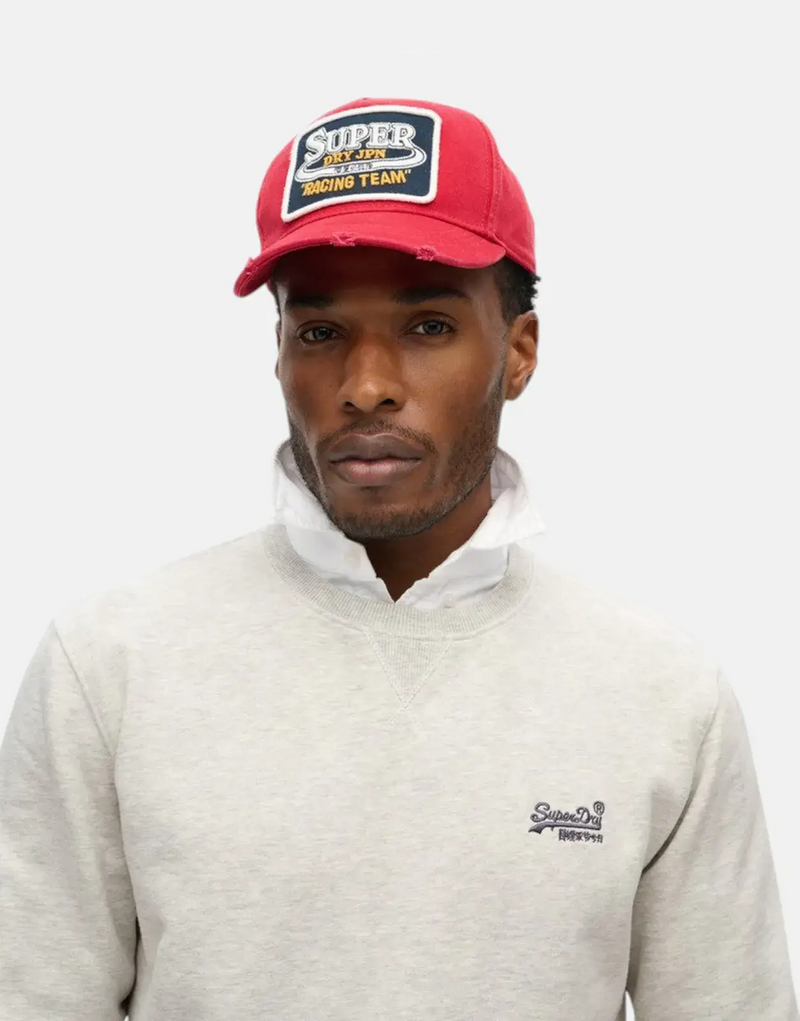 Superdry Essential Logo Glacier Grey Marl Crew Neck Sweatshirt for Men