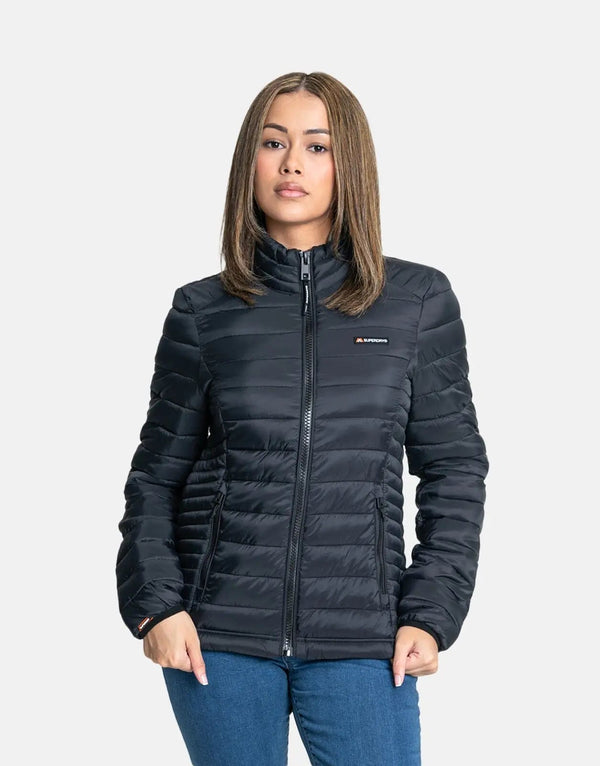Superdry Women's Fuji Lite Padded Puffer Jacket: Lightweight, Warm, Stylish Black Coat