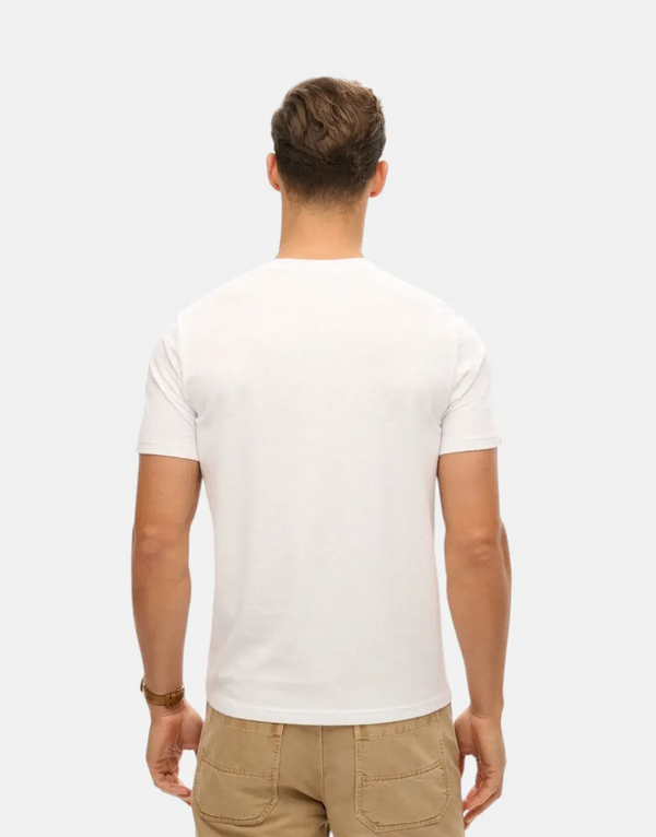 Superdry Men's Heritage Relaxed Fit Cotton T-Shirt - Classic White Comfort