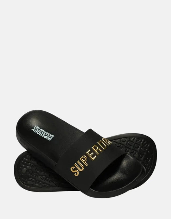 Superdry Luxe Logo Pool Slides: Comfortable, Stylish, Essential Summer Vacation Footwear