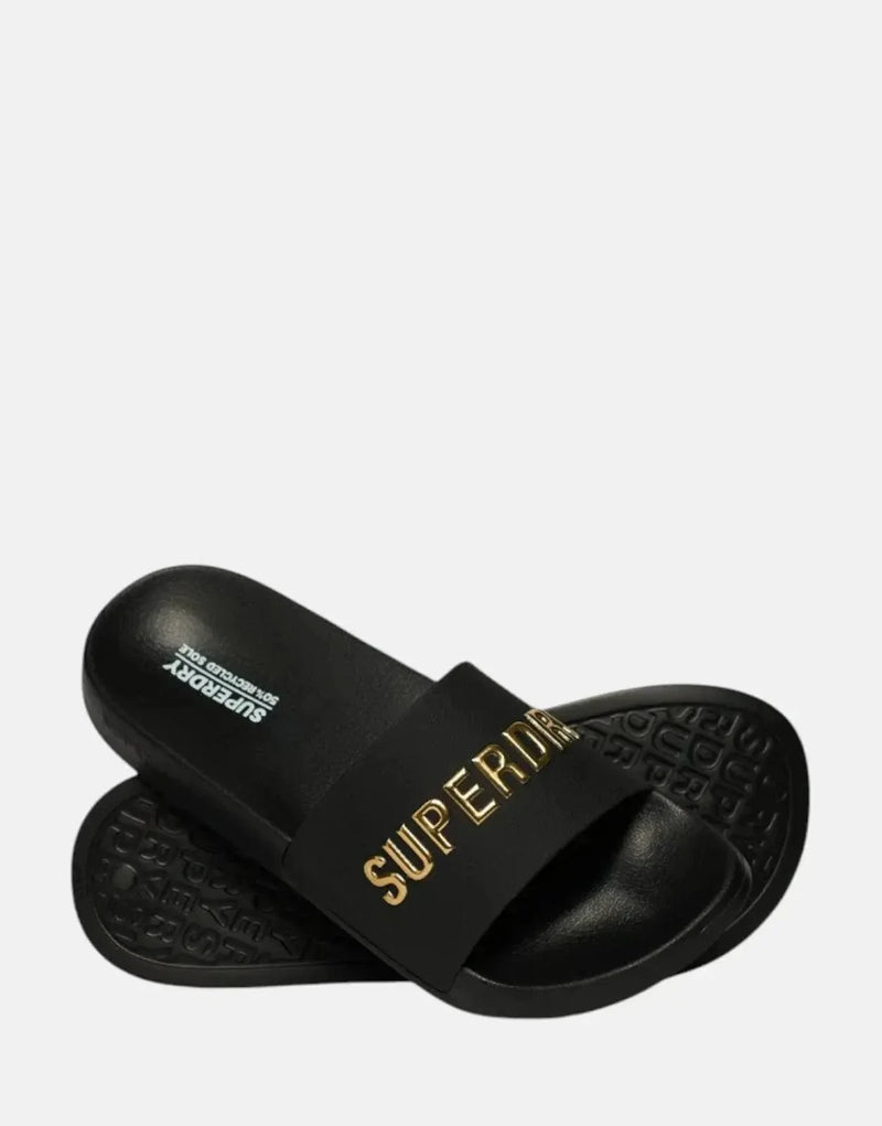 Superdry Luxe Logo Pool Slides: Comfortable, Stylish, Essential Summer Vacation Footwear