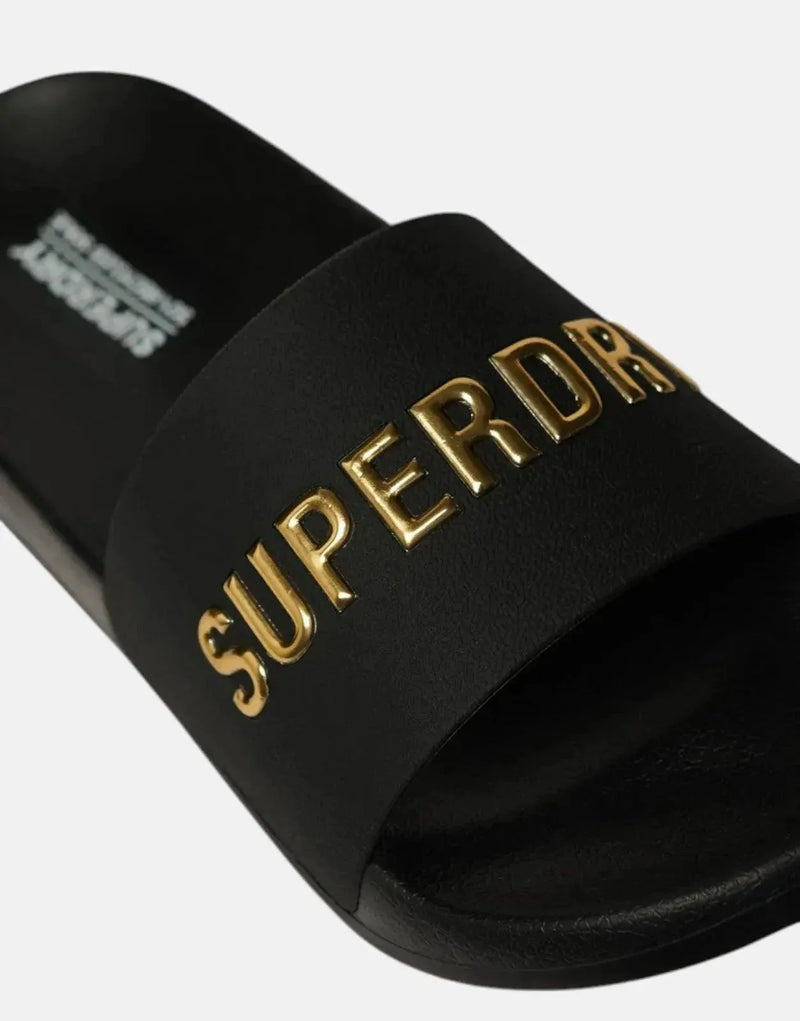 Superdry Luxe Logo Pool Slides: Comfortable, Stylish, Essential Summer Vacation Footwear