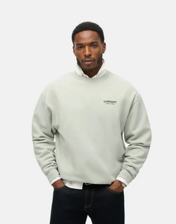 Superdry Luxury Sport Loose Fit Puritan Grey Sweatshirt – Supreme Comfort
