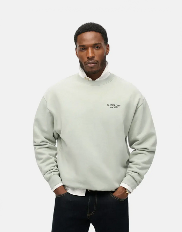 Superdry Luxury Sport Loose Fit Puritan Grey Sweatshirt – Supreme Comfort