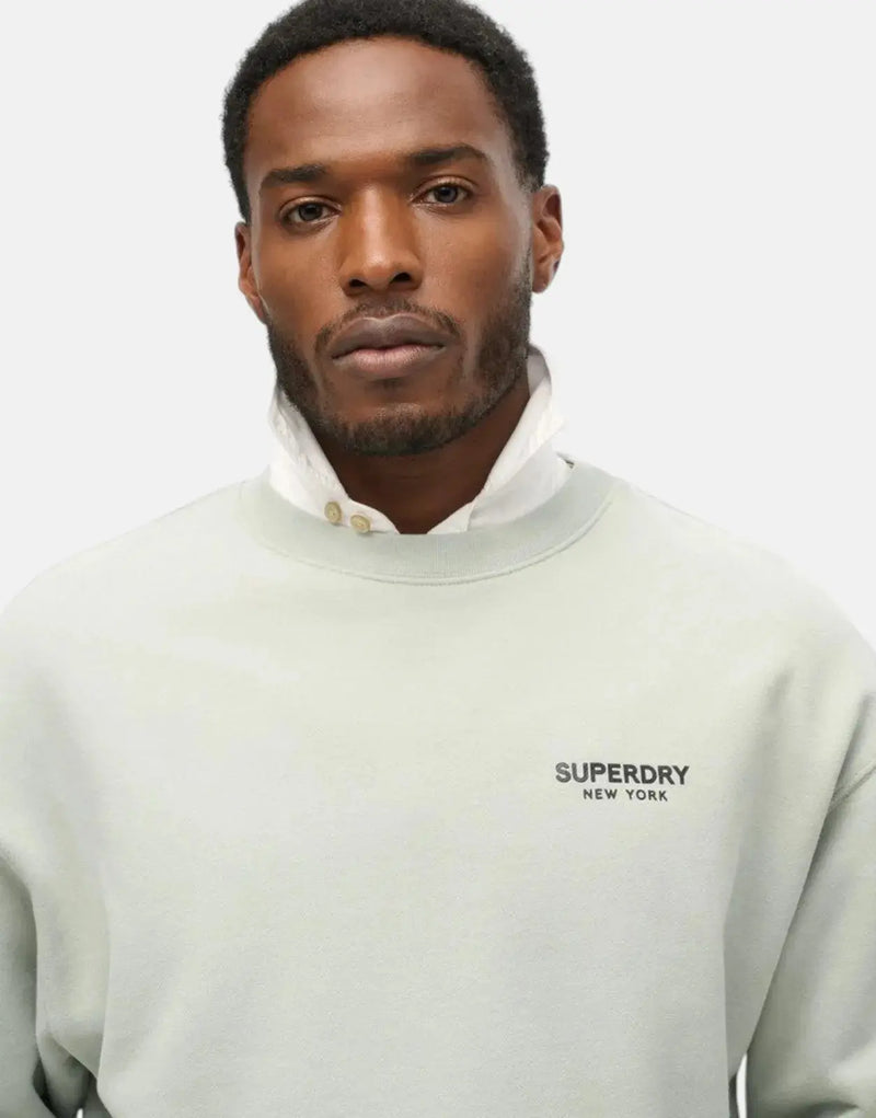 Superdry Luxury Sport Loose Fit Puritan Grey Sweatshirt – Supreme Comfort