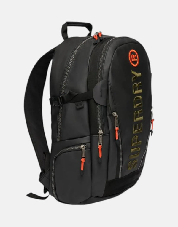 Superdry Tarp EMB Rucksack: Durable Black Khaki Green Adventure Backpack