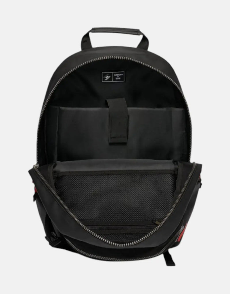 Superdry Tarp EMB Rucksack: Durable Black Khaki Green Adventure Backpack
