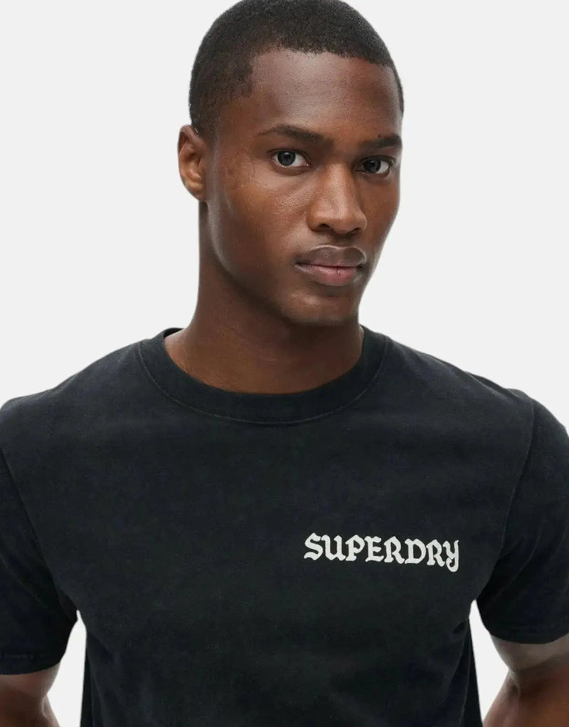 Superdry Men's Tattoo Graphic Tee: Relaxed Fit, Organic Cotton, Bold Back Print