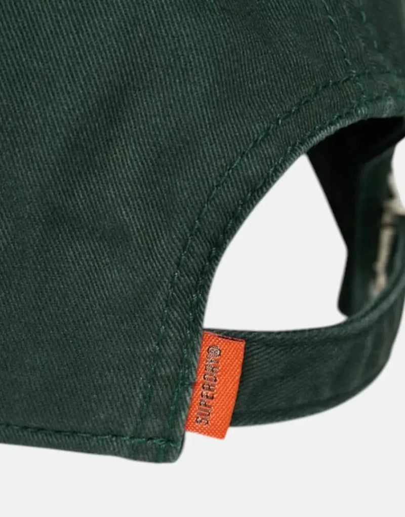 Superdry Varsity Logo Academy Green Trucker Cap Distressed Vintage Sporty Style