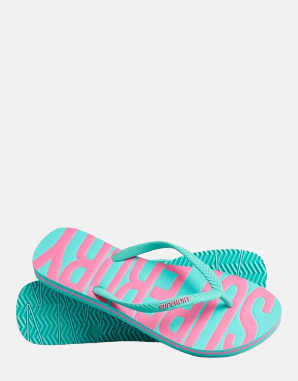 Superdry Women's Vegan Aqua Flip Flops - Stylish, Cushioned, Slip-Resistant Beach Sandals