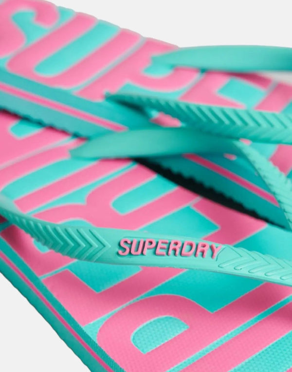 Superdry Women's Vegan Aqua Flip Flops - Stylish, Cushioned, Slip-Resistant Beach Sandals